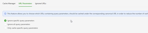 Parameter settings