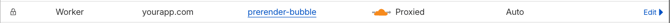CloudFlare DNS row