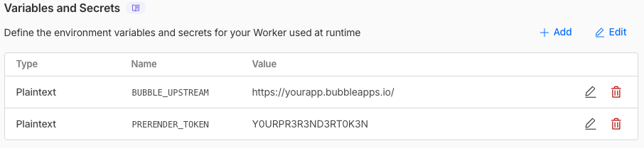 Cloudflare variables and secrets