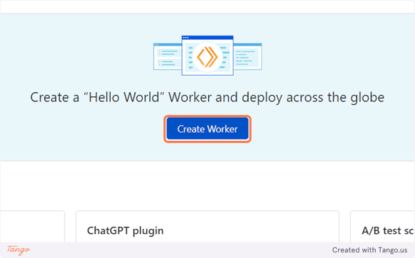 click on the "Create Worker" button.