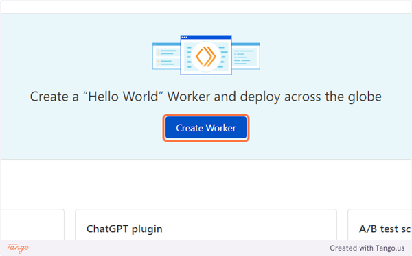 creat  worker CLoudflare